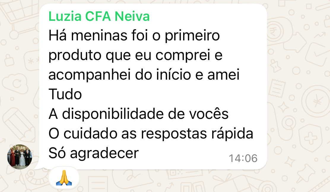 Depoimento sobre suporte e comunidade